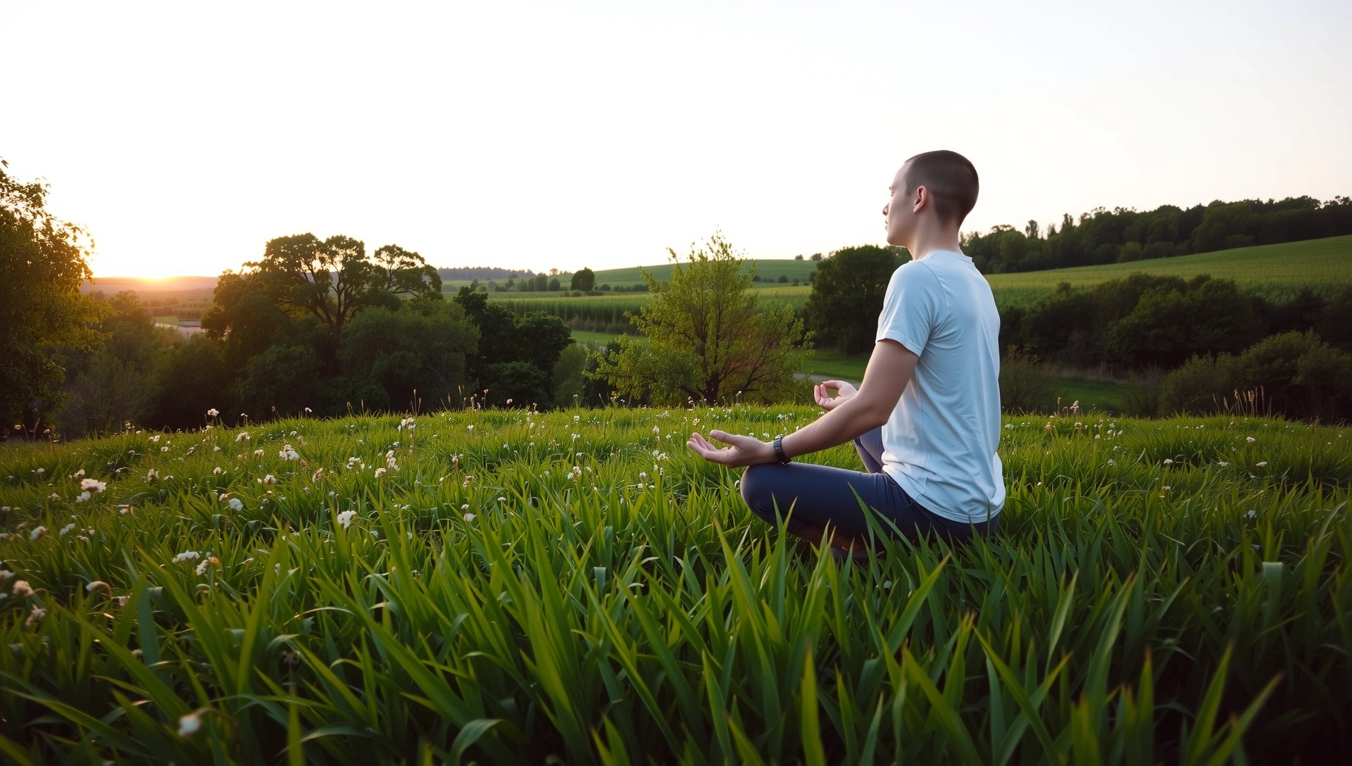 Image sereine représentant le bien-être et la méditation en pleine nature.