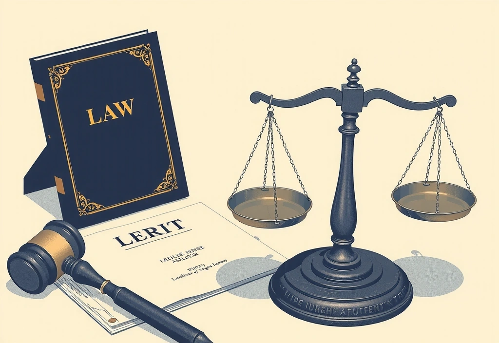 Une balance de la justice et des documents légaux, symbolisant le droit applicable et la juridiction.